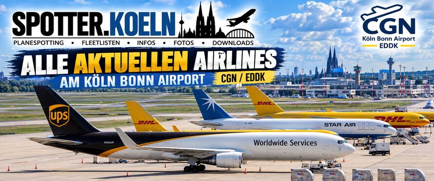 AIRLINES AM KÖLN BONN AIRPORT (Grafik KI-generiert)